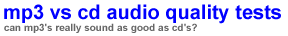 mp3 vs cd audio quality tests